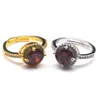 Fedi nuziali 2023 tendenza anello di cristallo rosso rubino naturale fascino argento zircone coppia placcatura in oro pietra preziosa per le donne