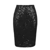 Röcke Frauen Pailletten Bleistiftröcke Koreanisch Elegant Mittellang Bodycon Jupe Frühling Sexy Femme Trend Hohe Taille Schlank Shinny Rock Club 230410