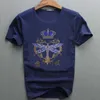 T-shirts för män Lyxig Rhinestone Design Ren bomull Lös Bekväma T-shirts Fashionabla sommarkläder Herröverdelar 4XL Kläder