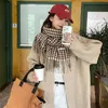 Eşarplar Netizen Sıcak Örme Boyun Eşarp Püskül Çift Kadın Çok Yönlü Sonbahar ve Kış Kore Edition Trend 231110