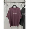 Ropa de diseñador para mujer 20% de descuento en la camisa Etiqueta de edición alta Adhesivo Letra en inglés Manga impresa Camiseta suelta