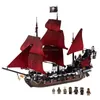 Freeshipping DHL 16009 Pirates series The Queen Annes Revenge model Building Blocks set Compatible 4195 classic Pirate Ship Toys Kosci