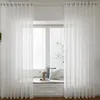 Rideau 1/2/4 panneaux fenêtre criblage gaze Tulle salon Drap transparent personnaliser panneau feuille motif traitement D30