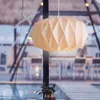 Lampa täcker nyanser handgjorda vitbok origami lykta skugga hänge ljus sladd fixtur nordisk kreativ konst dekoration upphängning lamp sovrum nya w0410