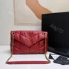 10a yüksek kaliteli tasarımcı çantaları loulou moda aynası gerçek deri meslekçi çanta zinciri omuz crossbody klasik flep kadın çanta boyutu üst yslbag mm