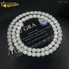 New Design Fine Sterling Sier Bracelet Iced Out Hip Hop Jewelry Vvs Moissanite Tennis Chain Necklace