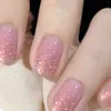 Uñas Postizas Color Sólido Rosa Duradero Lo Suficientemente No Daña Las Uñas Para Ocasiones De Bodas Y Fiestas