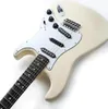 Custom Shop Artista Assinatura Ritchie Blackmore 70s Cinza Branco Guitarra Elétrica Scalloped Rosewood Fingerboard Tremolo Bridge Whammy Bar Vintage Tuners