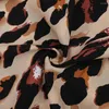 Faldas Vintage Leopardo Estampado Mujeres Alta Cintura Midi Falda Pajarita Verano Damas Sexy Split Wrap Beach Drop Cumplir