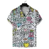 Mens Casual Shirts Summer Beach 3D Digital Printing Hawaiian Fashion Loose Relaxed Short Sleeve Mens Shirts Direct 230408