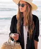 Women's Bikini Swimsuit Cover Up Button Down V Neck Shirts Long Sleeve Blouse Beachwear Bathing Suit