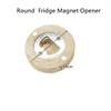 Blank DIY Wooden Round Shape Bottle Openers Coaster Fridge Magnet Decoration Beer Bottle Opener