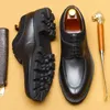 Kleid Schuhe Marke Designer Lace Up Oxford Schuh Männer Echtes Leder Casual Hohe Qualität Runde Kopf Business Büro Formale für Mann