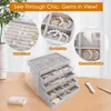 Smyckespåsar Box Clear Acrylic Multi-Layered Design Storage Organizer för ringörhängen Halsband armband