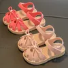 First Walkers 'Girls' Sandals Fashion Princess Summer Summer Sole Sole Anti Slip Nasual Beach Shoes Treasure Head Little Girls 'Sandals 230410