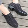 Scarpe eleganti da uomo classiche da lavoro casual scarpe di tela di lino Corea scarpe a punta stringate da sposa formali Zapatos Hombre