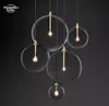 Glass Globe Mobile Cluster żyrandole nowoczesne lampy led deszczowo