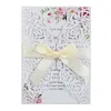 Greeting Cards 10pcs Glitter Paper Invitation Card With Ribbon Envelope Pocket For Wedding Marriage Birthday Baptism Quinceanera Party Supplies 231110