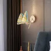 Applique 2023 papillon lumière luxe moderne Simple créatif nordique El chambre TV LED trois couleurs