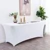 Table Cloth 4/5/6/8ft Rectangular Elastic Spandex Cover Party Event Wedding Decoration Round Stretch Cocktail