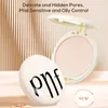 Silky Porcelain Brightening Makeup Powder Compact Soft Matte Oil Control Pores Setting Powder with Puff and Mirror Natural Waterproof Long Lasting Face Cosmetics