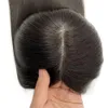 Silk Skin Base Menselijk Haar Topper voor vrouwen Met 4 Clips golvende Zijden Top Virgin Braziliaans Haar Toupet Fijn Haarstukje 15X16CM 6x6" natuurlijk flexibel lichtgewicht