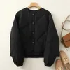 Frauen Jacken Diamant Plaid Casual Oansatz Einreiher Lange Hülse Lose Jacke Mantel Koreanische Mode Für Frauen Winter 2023