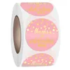 Wrap Prezent 250pcs Stamping Pink Polka Dot Greeting Card Dekoracja DZIECKA