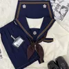Werkjurken Japanse stijl studentmeisjes School JK-uniformen Marinekostuum Damespak Matrozenblouse Plooirok Klassekleding