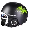 Ski Helmets Man/Women/Kids Ski Helmet Adult Snowboard Helmet Skiing Equipment Goggles Mask And Cover Integrally-molded Safety Skateboard 231109