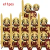 Diecast Model 11pcs Ortaçağ Lannisters House Casterly Rock Figürleri Savaşçı Zırhlı Asker Silahlar Kask Blokları Tuğla Çocuklar İçin Oyuncaklar 231109