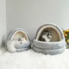 Letti per gatti Cuccia per cani di piccola taglia Inverno Caldo Morbido Nido semichiuso Ampio spazio Sacco a pelo Forniture Casa Kawaii