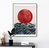 Abstract Japanese Sunrise Posters and Prints Wall Art Canvas Painting Pictures for Living Room Scandinavian Seascape Home Decor5860892