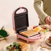 Sandwichera elétrica fabricantes de pão torradeira multifuncional 650w elétrica sanduíche café da manhã máquina 220v ovo bolo forno xmkbb