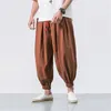 Herenbroek Bolubao Spring Men Losse harembroeken Chinese linnen overgewicht Zitte Broek Hoge kwaliteit Casual merk Oversized broek Man 230410