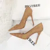 Dress Shoes Luxury Autumn Vintage Women Shoes 10.5cm Thin Heel Super High Heels Wedding Shoes Party Shoes Single Shoes Large 34-43 231110