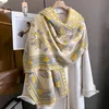 Scarve Luxury Cashmere Thick Blanket Scarf Casual Travel Horse Print Pashmina Bufanda Winter Shawl Wram Warps Poncho Echarpe 2023 231110