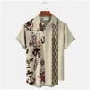 ハワイアンビーチのためのメンズカジュアルシャツメンズサマーシャツ面白いパターンプリント短袖