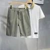 Short Homme Été Couleur Unie Décontracté Jeunesse Droite Simple Baggy Costume Confortable Bermuda Blanc Gris