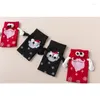 Chaussettes de noël à aspiration magnétique pour femmes, en noir et blanc, unisexe, longues mains pour filles, Harajuku, chaussettes en coton pour Couple mignon