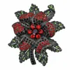 Brosches stift rhinestone retro blommor brosch stift stor storlek vinter kappa tillbehör smycken kvinnor antik guldkristall gåva