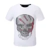 Plein-merk t-shirt schedels korte mouwen short mouwen pp moordenaar teddybeer tops strand zomerstijl heren zwart patroon feest t-shirtt pp2018