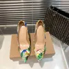 2023 New Women 's Sandals 공식적인 드레스 슈즈 최고의 힐 싱글 신발 섹시 파티 결혼식 신발 상자와 특별한 우아함과 아름다움을 입고