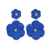 Fashion Vintage Flower Dangle Earrings Women's Floral Pendant Earring Colorful Drops Earrings Female Jewelry Accessories