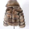 Женское пальто из искусственного меха Maomaokong, женское пальто с натуральным натуральным мехом, зимние пальто, куртка из супер енота, женская одежда 231109