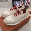 Chaussures habillées JAWAKYE Designer Baskets Tricotées Élastique Plat Mocassins Affaires Décontractées Pour Hommes Poids Léger Suivi Sneakr 230410