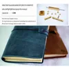 Anteckningar 100% äkta läder Traveller Notebook Travel Diary Vintage Handmade Cowhide Gift Planner Gratis brev prägling 230408