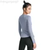 Desginer Aloo Yoga Tops Spring and Summer Clothes Sportswear Women's Gym Slim Tight Long Sleeve Morning Running Fast Dry Top