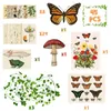 Wall Stickers 45 pieces of retro plant aesthetic wall collage kit fake vine art illustrations posters dormitory living room decoration 230410