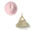 Berets Solid Fedoras and Bag Women Acryl Chain Jazz Hat Bankiet torebka na ramiona moda stylowa panie Panama